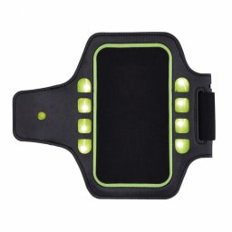 Suport de mana pentru telefon cu lumina led incorporata, Everestus, RG01, pu, neopren, negru