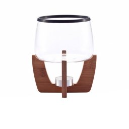 Set fondue pentru ciocolata, XD, CA01, sticla, bambus, negru