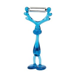 Curatator de legume in forma de elan, Everestus, PRE01, acril, otel inoxidabil, albastru