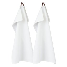 Set 2 prosoape de bucatarie din bumbac 100%, Everestus, LDE01, alb