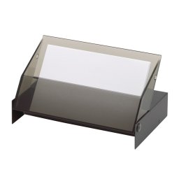 Suport carti de vizita, argintiu, Everestus, SAB15, aluminiu, plastic
