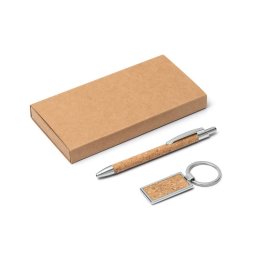 Set breloc si pix, Everestus, KR0076, pluta, aluminiu, natur