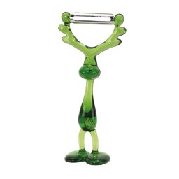 Curatator de legume in forma de elan, Everestus, PRE03, acril, otel inoxidabil, verde