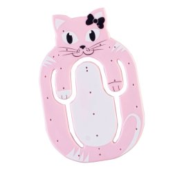 Suport telefon flexibil Pisica, TG, 8190134, roz, plastic, metal