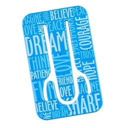 Suport telefon flexibil Cuvinte Albastre, TG, 8190138, albastru, plastic, metal