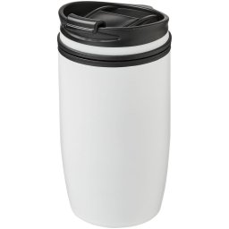 Cana termos 330 ml, perete dublu, Everestus, 9IA19368, Otel inoxidabil, Plastic, Alb