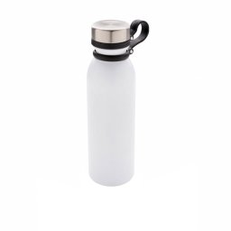 Termos 600 ml cu agatatoare, Everestus, 9IA19355, Otel inoxidabil, Silicon, Alb