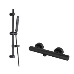 Baterie baie dus cu set de dus inclus negru mat Laveo Pretto BAO 740D NKS 71A1