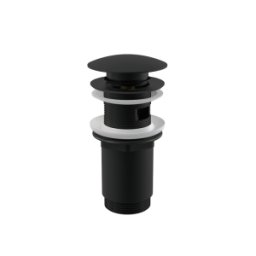 Ventil lavoar CLICK/CLACK 5/4" metalic cu preaplin, dop negru mare