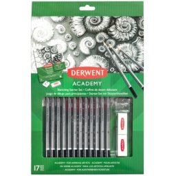 Set 12 creioane Grafit, calitate superioara 6B-5H, pentru artisti aspiranti, Derwent Academy
