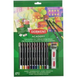 Set 12 creioane colorate, calitate superioara, pentru artisti aspiranti, Derwent Academy