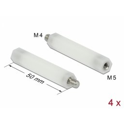 Set 4 distantiere M5 x M4 hexagon 50mm, Delock 60241