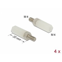 Set 4 buc distantiere M4 x M4 hexagon 20mm, Delock 60240
