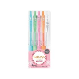 Pix cu gel Sarasa Milk Zebra, 5 culori/set
