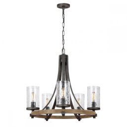 Candelabru rustic Angelo, 5xE27, D:61 cm, QN-ANGELO5