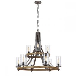 Candelabru rustic industrial Angelo, 9xE27, D:82,9 cm, QN-ANGELO9