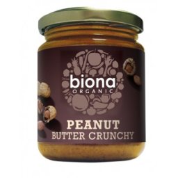 Crema de arahide crunchy bio 250g Biona