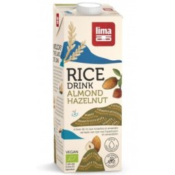Bautura vegetala de orez cu migdale si alune de padure bio 1l Lima