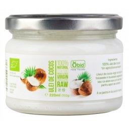 Ulei de cocos bio presat la rece 202g/220ml Obio