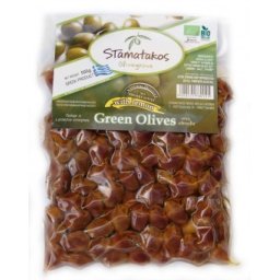 Masline verzi vidate bio 500g Stamatakos Olivegrove
