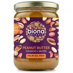 Crema de arahide crunchy bio cu sare 500g Biona