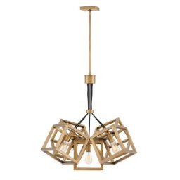Lustră modernă din metal bronz Ensemble, 5x60W, E27, H:869-1733mm, QN-ENSEMBLE5P-BB