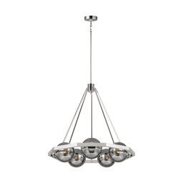 Lustră modernă din metal nichel Harper, 5x60W, E14, H:851-2223mm, QN-HARPER5