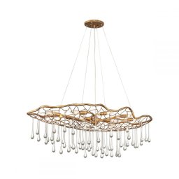 Candelabru modern din metal auriu Laguna, 8x40W, E14, H:482-3366mm, QN-LAGUNA-8P