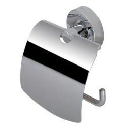 Suport hartie WC cu capac cromat, Geesa seria Luna