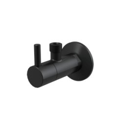 Ventil unghiular AlcaPlast 1/2''x3/8'' model Design, rotund, negru-mat