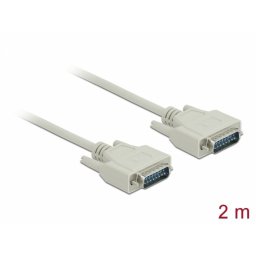 Cablu serial D-Sub 15 pini T-T 2m, Delock 85976