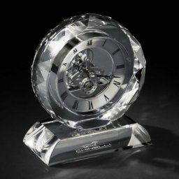 Ceas Crystal Round Desk with Base by Chinelli - Made in Italy