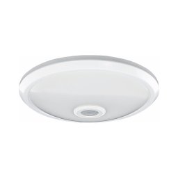 Plafonieră LED, 16W/230V, Ø 29 cm, cu senzor de mișcare și senzor crepuscular, alb