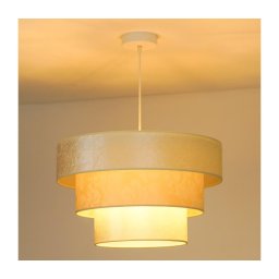 Lustră pe cablu Duolla LUNETA 1xE27/40W/230V d. 45 cm crem