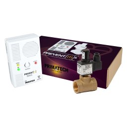 Detector de gaz metan Prevent M cu electrovalva de alama 1/2, echipament complet