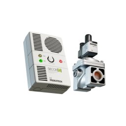 Detector de gaz metan si monoxid Secor D cu electrovalva de alama 3/4, detector dual, 5 ani durata de viata