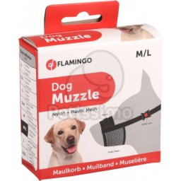 Botniță câine Flamingo Teddie Black M/L