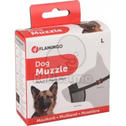 Botniță câine Flamingo Teddie Black L