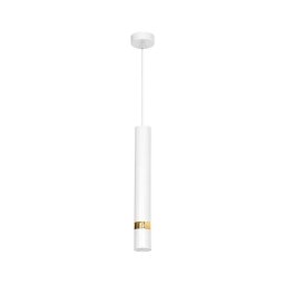 Lustră suspendată pe cablu JOKER, 1xGU10/25W/230V, alb/auriu