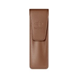 Etui Parker din piele rizata, maro