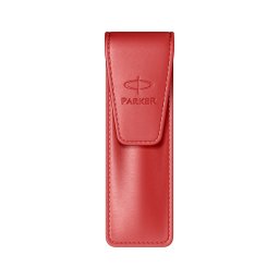 Etui Parker din piele nappa, rosu inchis