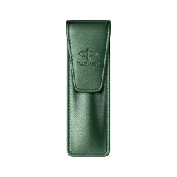 Etui Parker din piele nappa, kaki