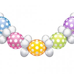 BALOANE GHIRLANDA POLKA DOTS, CALITATE HELIUM, BIODEGRADABILE, SET 26 BUCATI