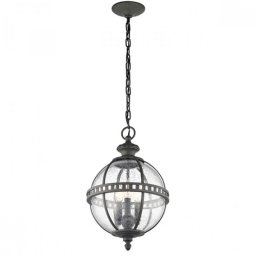 Pendul baie/exterior Kichler Halleron, bronz Londonderry, D:31cm, 3x60W E14, KL-HALLERON-8M