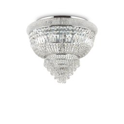 Plafoniera cristal Dubai Pl6, crom, 6 becuri, 240W-E14