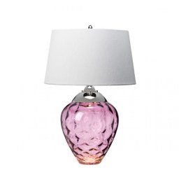 Veioză clasică, violet, abajur argintiu Samara, E27, 1x60W, LED GU10, 1x7W, H:715 mm, QN-SAMARA-TL-PLM