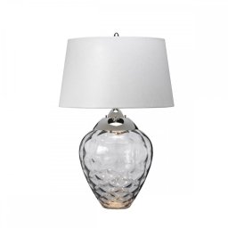 Veioză clasica, fumuriu, abajur gri Samara, E27, 1x60W, LED GU10, 1x7W, H:71,5 cm, QN-SAMARA-TL-SMK