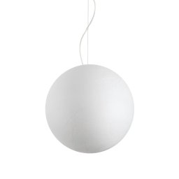 Pendul modern Carta, E27 max 25W, Ø 50cm, plastic alb, H min 53 / max 262 cm