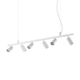 Suspensie cu spoturi orientabile Dynamite SP6, 6x7W LED, 3840 lumeni, L:1155 mm H:2250 mm, alba