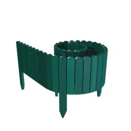 Gard de gradina decorativ din lemn, verde, 200x30 cm
